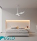 Eglo Noosa DC Motor 3 ABS Blade 52” Ceiling Fan with Dimmable Tricolour LED Light & Remote Control - Black with Elm Finish Blades